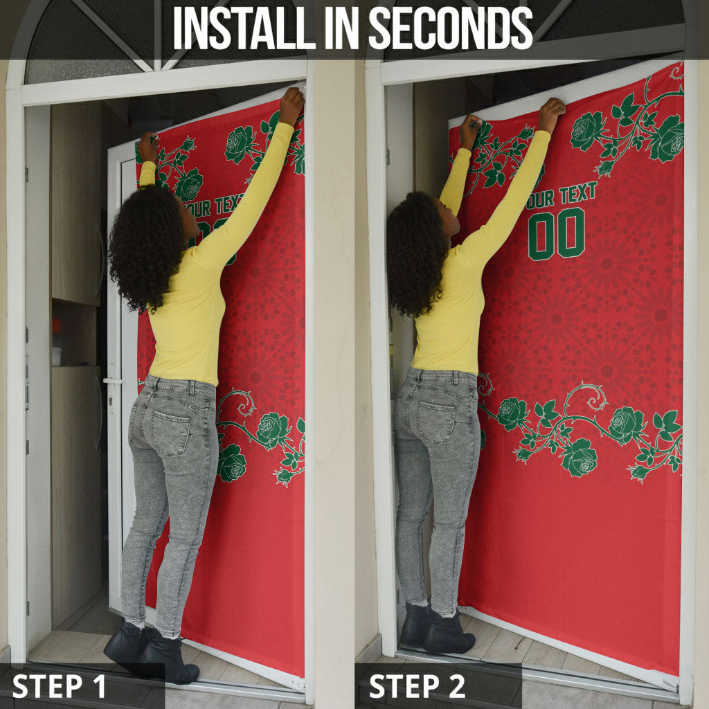 Custom Morocco Desert Rose Floral Door Cover Africa Women’s Football Champion Series 2026
