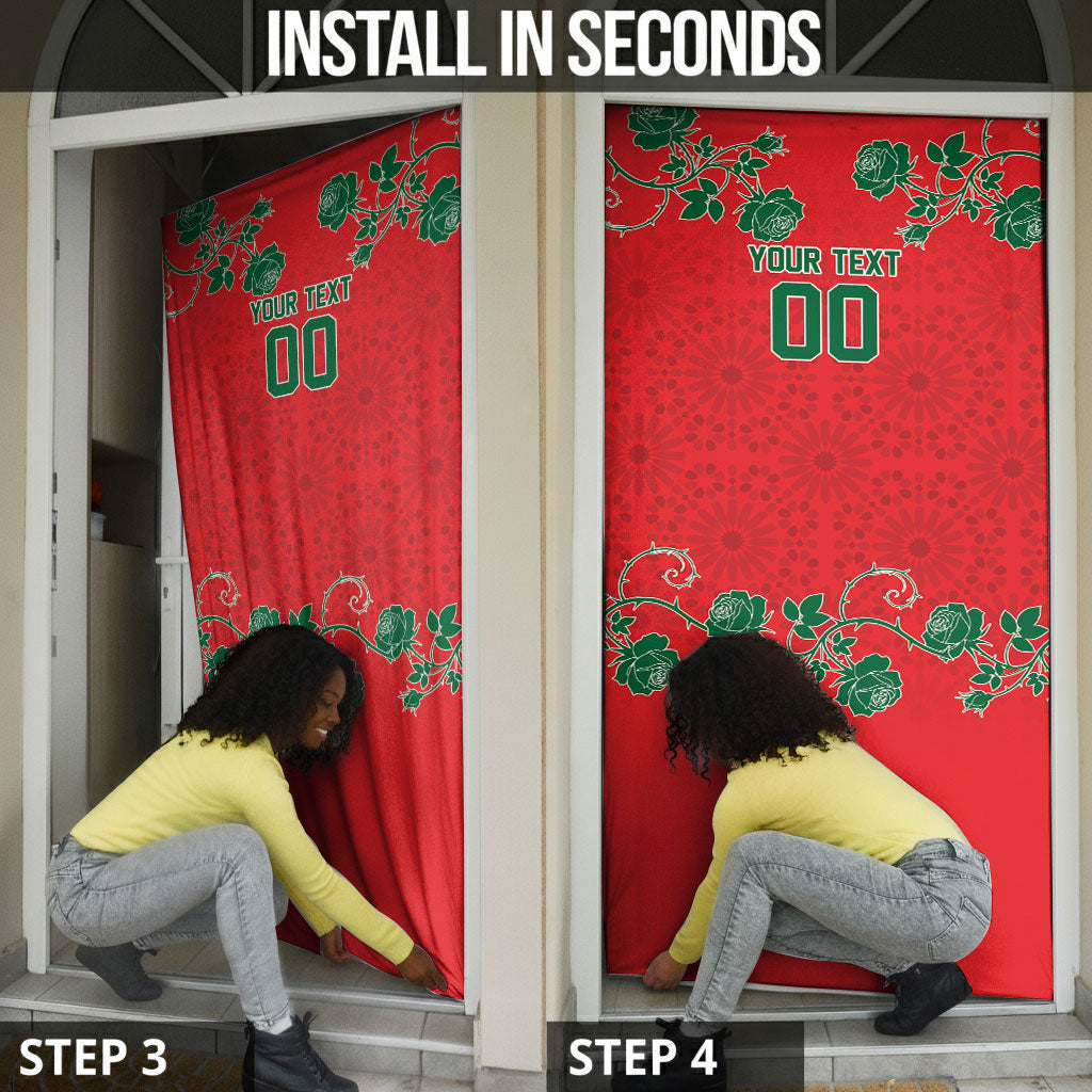Custom Morocco Desert Rose Floral Door Cover Africa Women’s Football Champion Series 2026