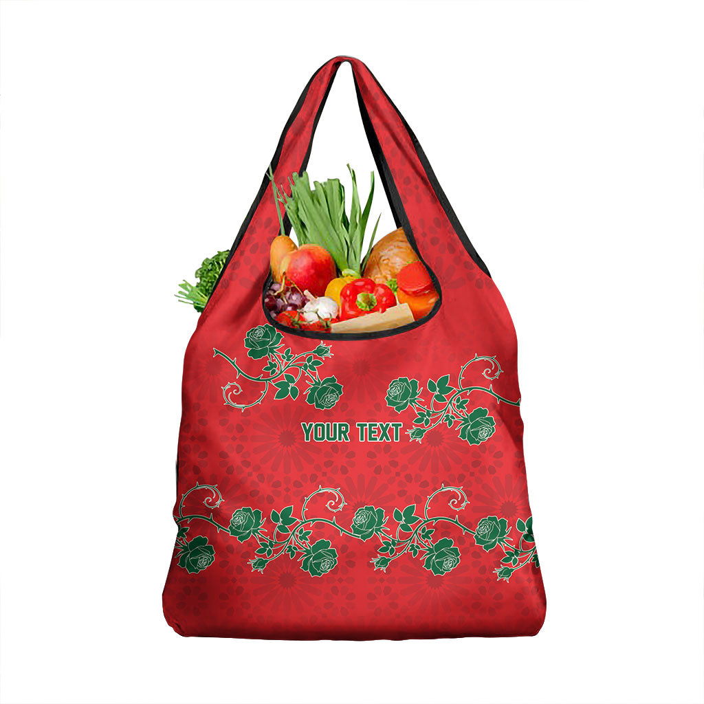 Custom Morocco Desert Rose Floral Grocery Bag Africa Women’s Football Champion Series 2026