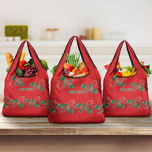 Custom Morocco Desert Rose Floral Grocery Bag Africa Women’s Football Champion Series 2026