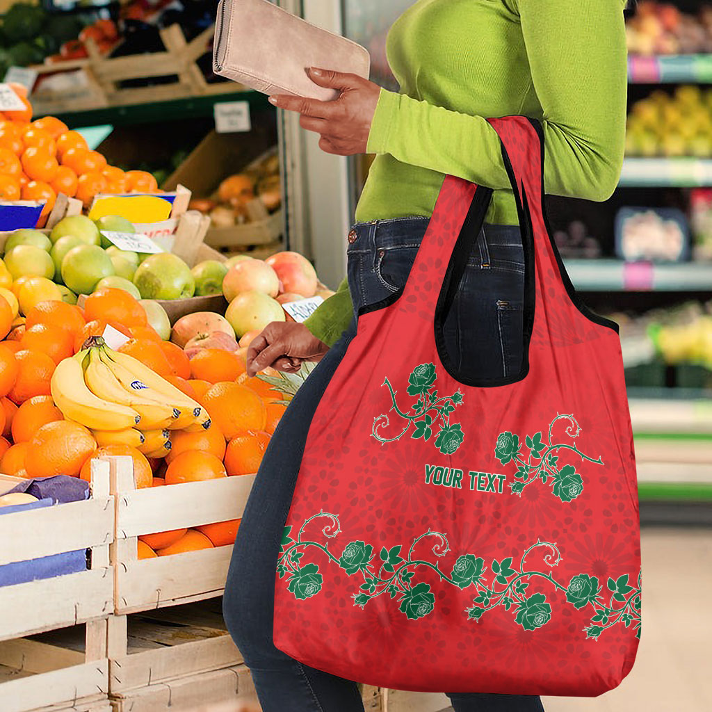 Custom Morocco Desert Rose Floral Grocery Bag Africa Women’s Football Champion Series 2026