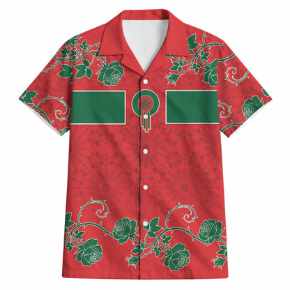 Custom Morocco Desert Rose Floral Hawaiian Shirt Africa Women’s Football Champion Series 2026