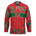 Custom Morocco Desert Rose Floral Hockey Jersey Africa Women’s Football Champion Series 2026