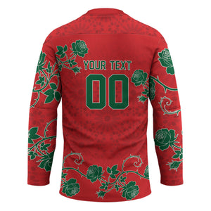 Custom Morocco Desert Rose Floral Hockey Jersey Africa Women’s Football Champion Series 2026