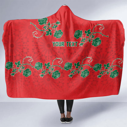 Custom Morocco Desert Rose Floral Hooded Blanket Africa Women’s Football Champion Series 2026