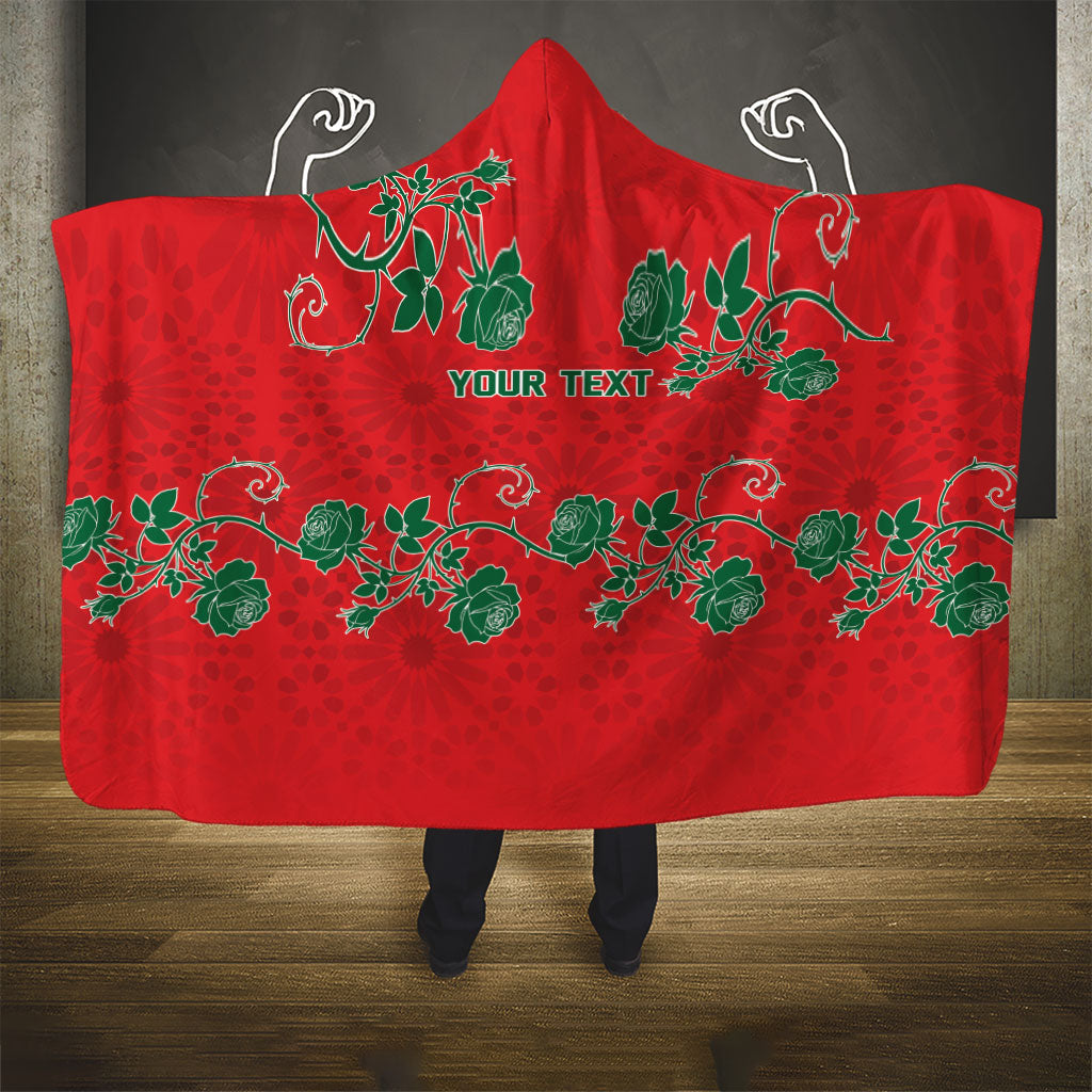 Custom Morocco Desert Rose Floral Hooded Blanket Africa Women’s Football Champion Series 2026