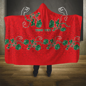 Custom Morocco Desert Rose Floral Hooded Blanket Africa Women’s Football Champion Series 2026