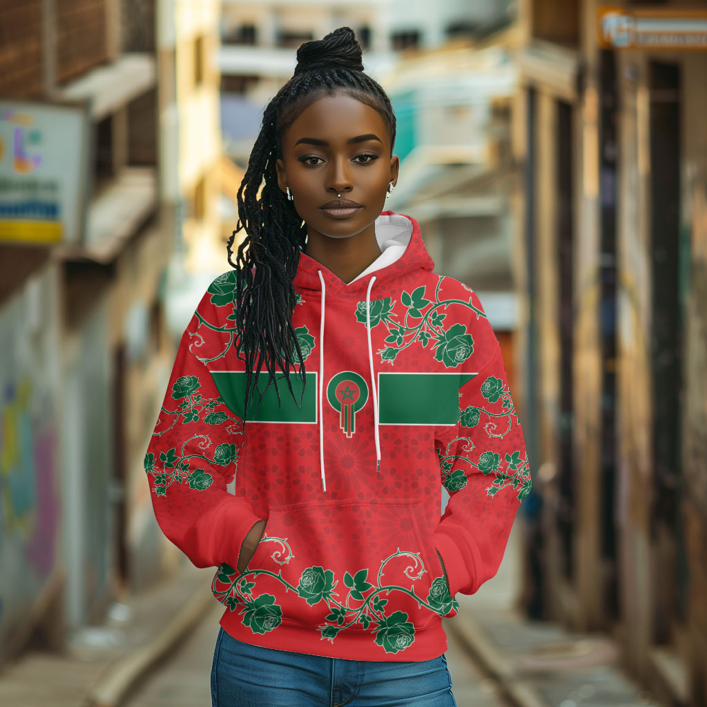 Custom Morocco Desert Rose Floral Hoodie Africa Women’s Football Champion Series 2026