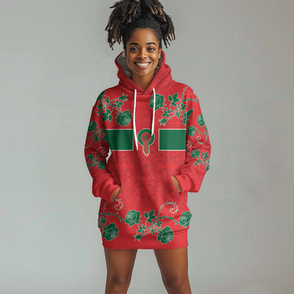 Custom Morocco Desert Rose Floral Hoodie Dress Africa Women’s Football Champion Series 2026