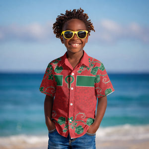 Custom Morocco Desert Rose Floral Kid Hawaiian Shirt Africa Women’s Football Champion Series 2026