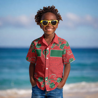 Custom Morocco Desert Rose Floral Kid Hawaiian Shirt Africa Women’s Football Champion Series 2026