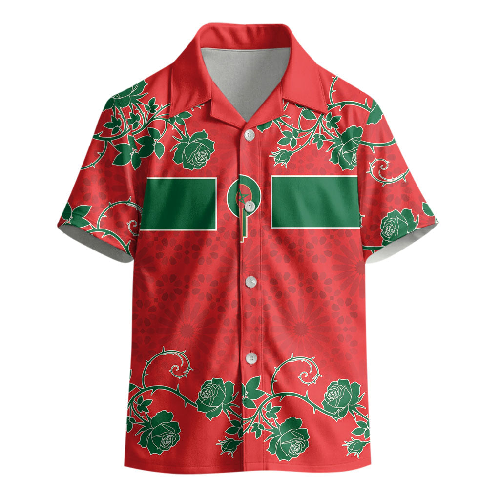 Custom Morocco Desert Rose Floral Kid Hawaiian Shirt Africa Women’s Football Champion Series 2026