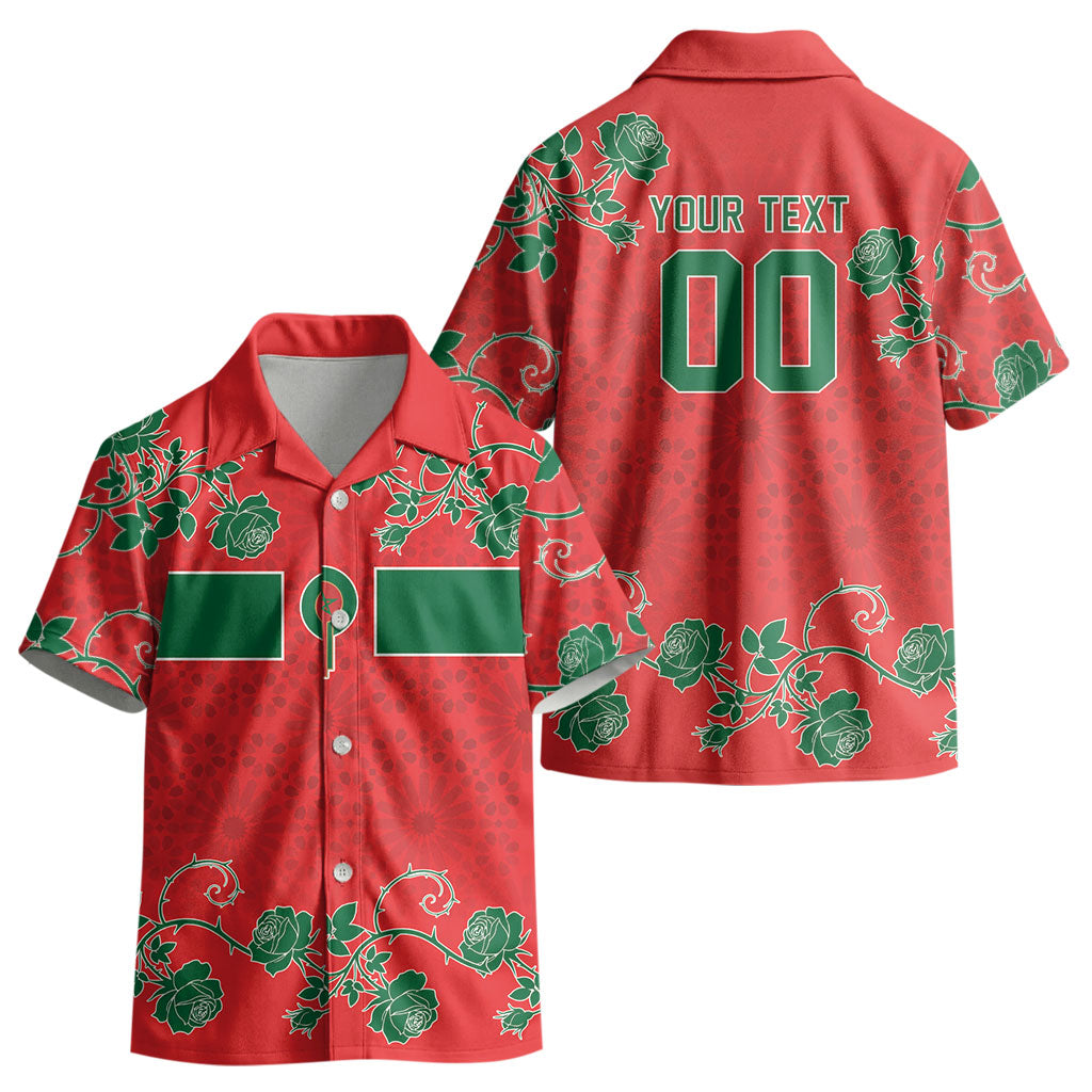 Custom Morocco Desert Rose Floral Kid Hawaiian Shirt Africa Women’s Football Champion Series 2026