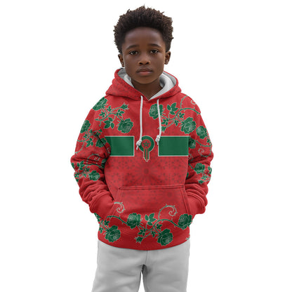 Custom Morocco Desert Rose Floral Kid Hoodie Africa Women’s Football Champion Series 2026