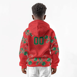 Custom Morocco Desert Rose Floral Kid Hoodie Africa Women’s Football Champion Series 2026