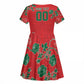 Custom Morocco Desert Rose Floral Kid Short Sleeve Dress Africa Women’s Football Champion Series 2026