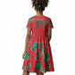 Custom Morocco Desert Rose Floral Kid Short Sleeve Dress Africa Women’s Football Champion Series 2026