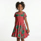 Custom Morocco Desert Rose Floral Kid Short Sleeve Dress Africa Women’s Football Champion Series 2026