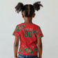 Custom Morocco Desert Rose Floral Kid T shirt Africa Women’s Football Champion Series 2026