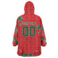 Custom Morocco Desert Rose Floral Kid Wearable Blanket Hoodie Africa Women’s Football Champion Series 2026
