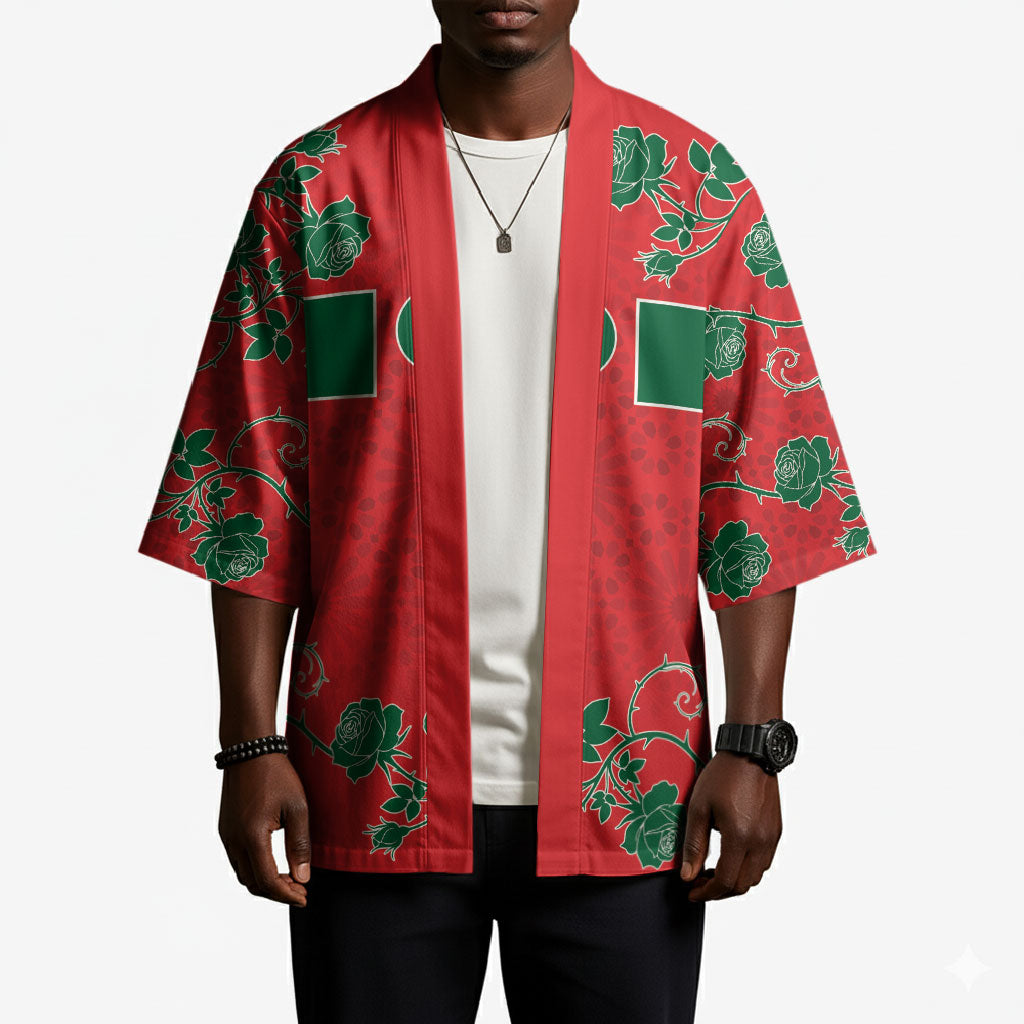 Custom Morocco Desert Rose Floral Kimono Africa Women’s Football Champion Series 2026