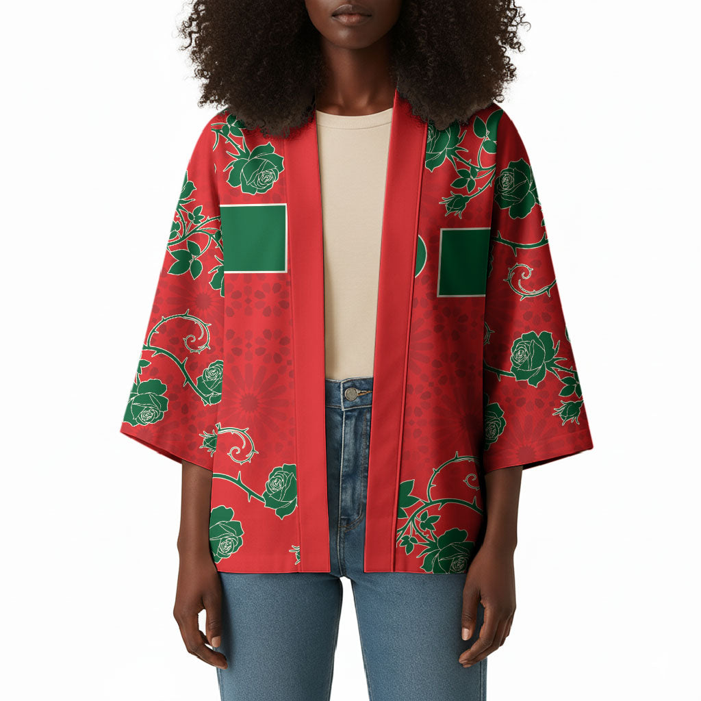 Custom Morocco Desert Rose Floral Kimono Africa Women’s Football Champion Series 2026
