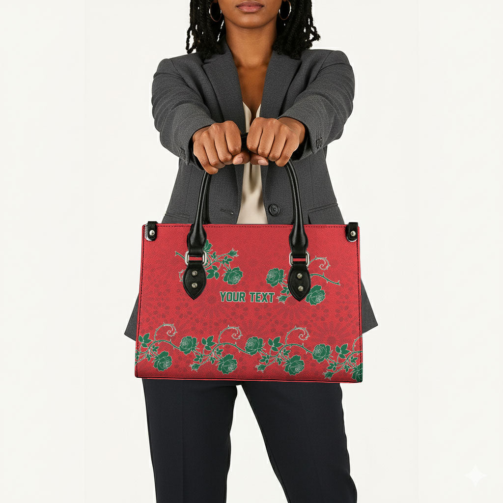 Custom Morocco Desert Rose Floral Leather Bag Africa Women’s Football Champion Series 2026