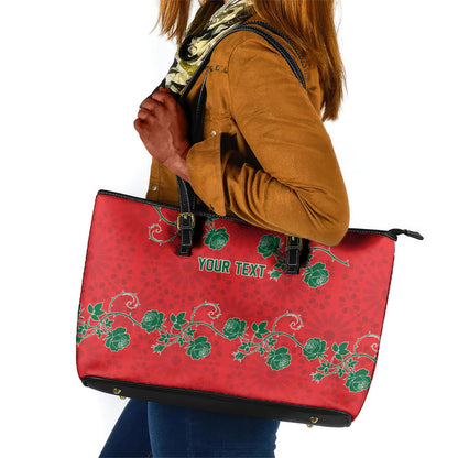 Custom Morocco Desert Rose Floral Leather Tote Bag Africa Women’s Football Champion Series 2026