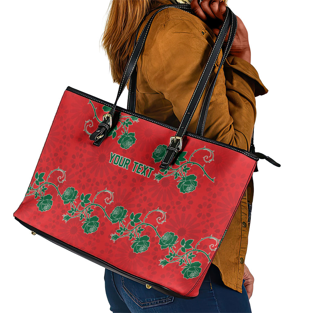 Custom Morocco Desert Rose Floral Leather Tote Bag Africa Women’s Football Champion Series 2026