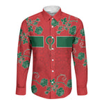 Custom Morocco Desert Rose Floral Long Sleeve Button Shirt Africa Women’s Football Champion Series 2026