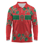 Custom Morocco Desert Rose Floral Long Sleeve Polo Shirt Africa Women’s Football Champion Series 2026