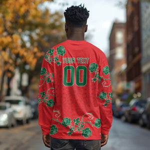 Custom Morocco Desert Rose Floral Long Sleeve Shirt Africa Women’s Football Champion Series 2026