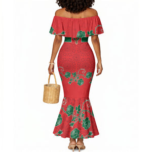 Custom Morocco Desert Rose Floral Mermaid Dress Africa Women’s Football Champion Series 2026