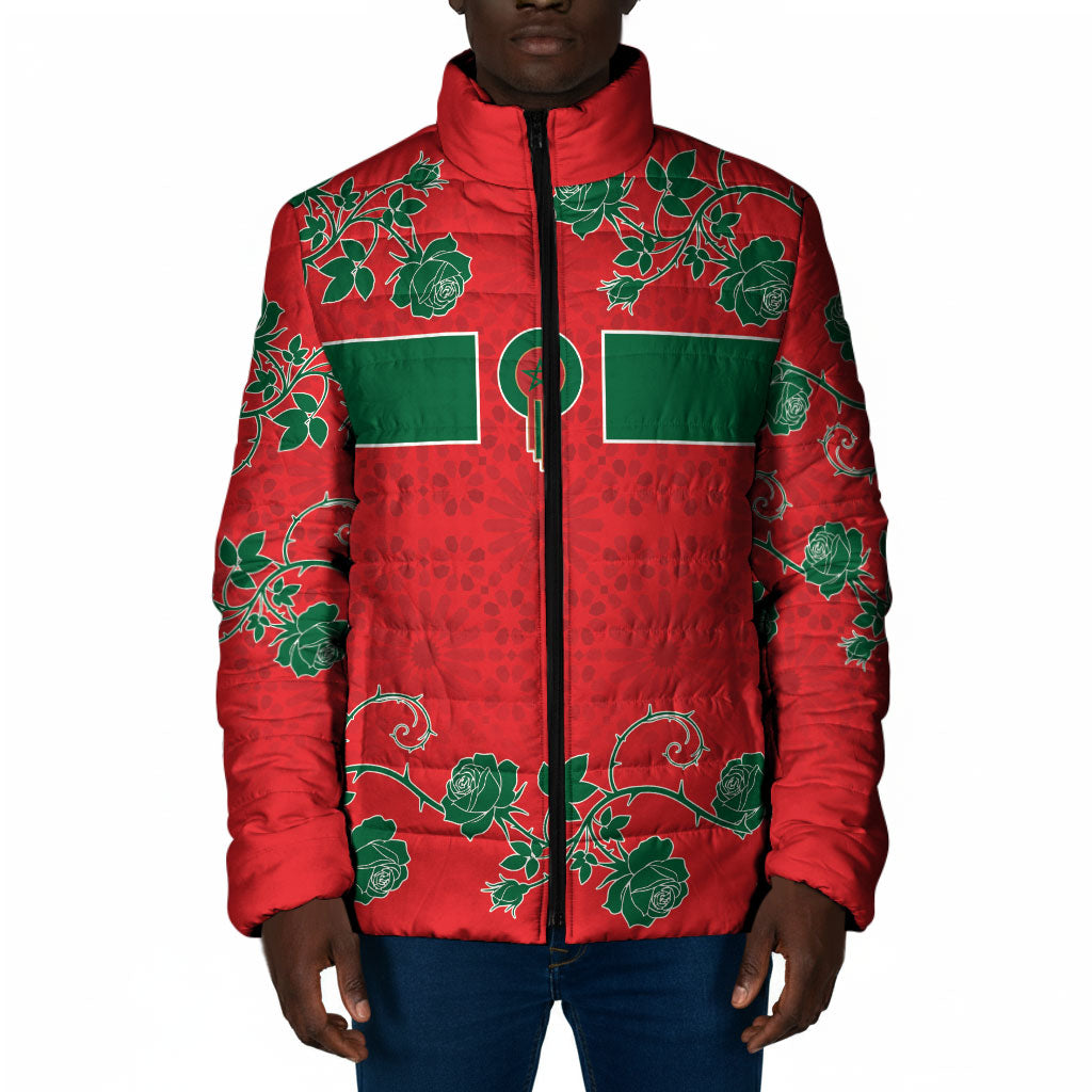 Custom Morocco Desert Rose Floral Padded Jacket Africa Women’s Football Champion Series 2026