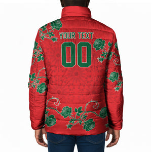Custom Morocco Desert Rose Floral Padded Jacket Africa Women’s Football Champion Series 2026