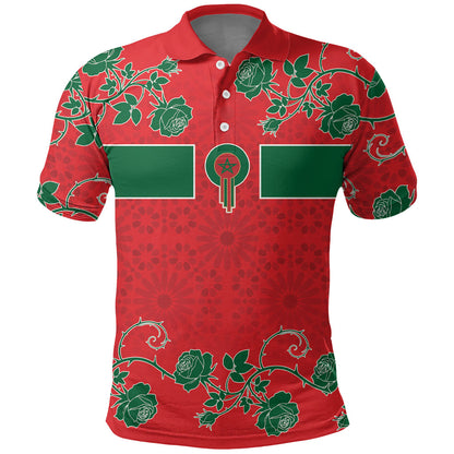 Custom Morocco Desert Rose Floral Polo Shirt Africa Women’s Football Champion Series 2026