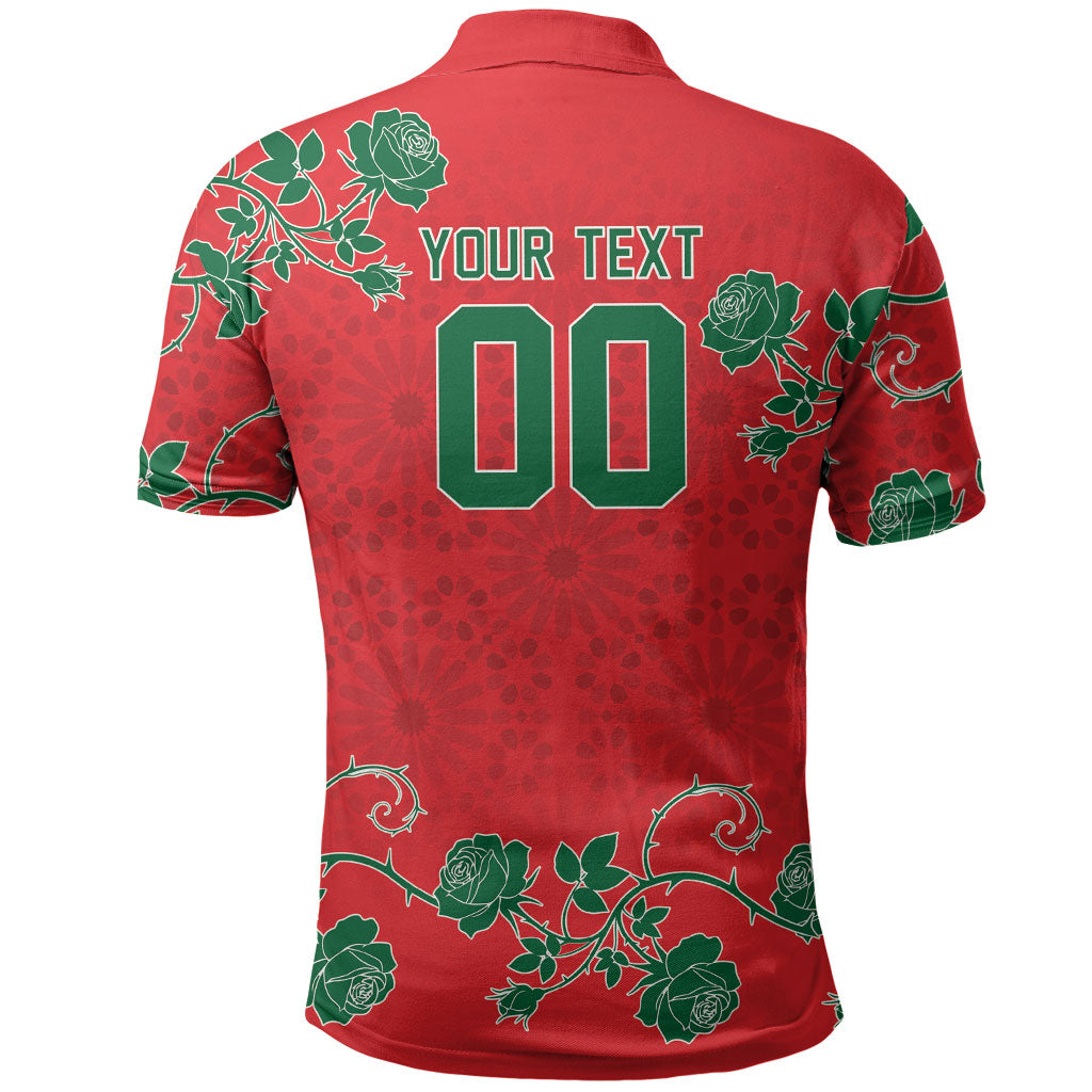 Custom Morocco Desert Rose Floral Polo Shirt Africa Women’s Football Champion Series 2026