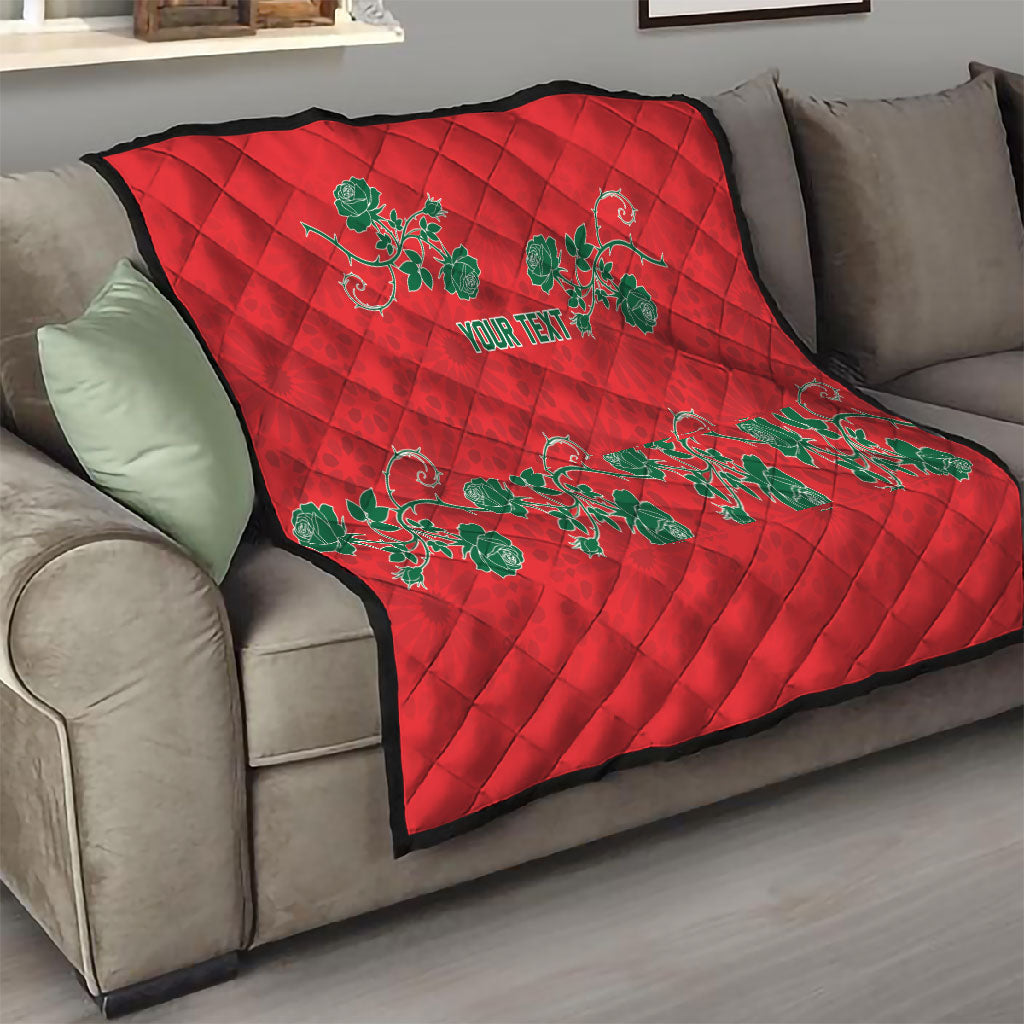 Custom Morocco Desert Rose Floral Quilt Africa Women’s Football Champion Series 2026