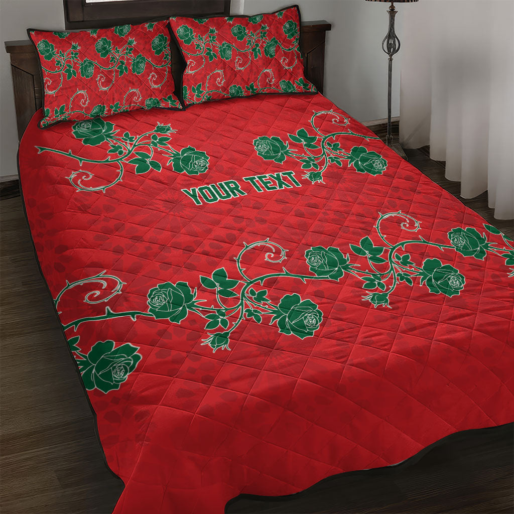 Custom Morocco Desert Rose Floral Quilt Bed Set Africa Women’s Football Champion Series 2026