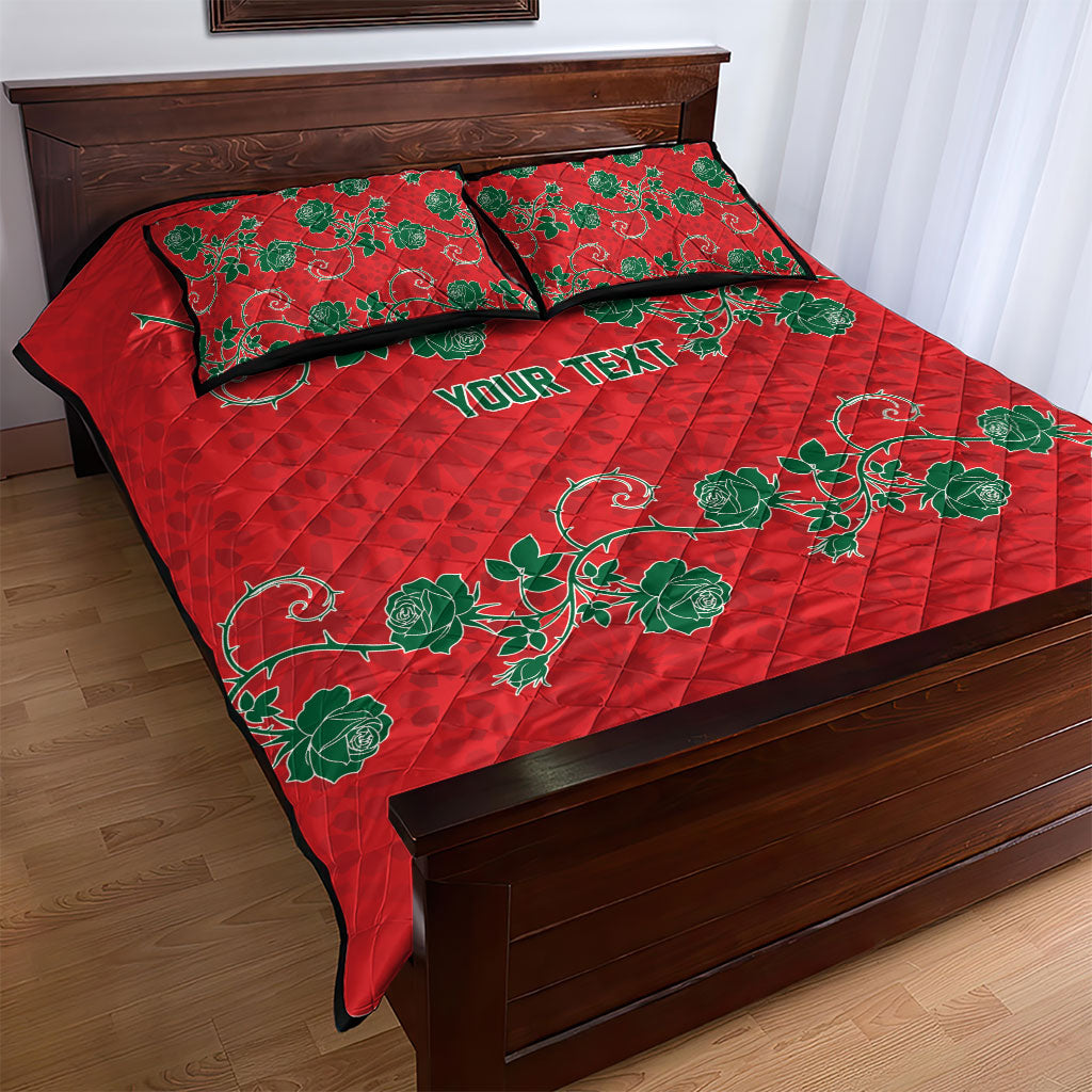 Custom Morocco Desert Rose Floral Quilt Bed Set Africa Women’s Football Champion Series 2026