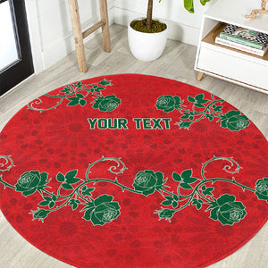 Custom Morocco Desert Rose Floral Round Carpet Africa Women’s Football Champion Series 2026