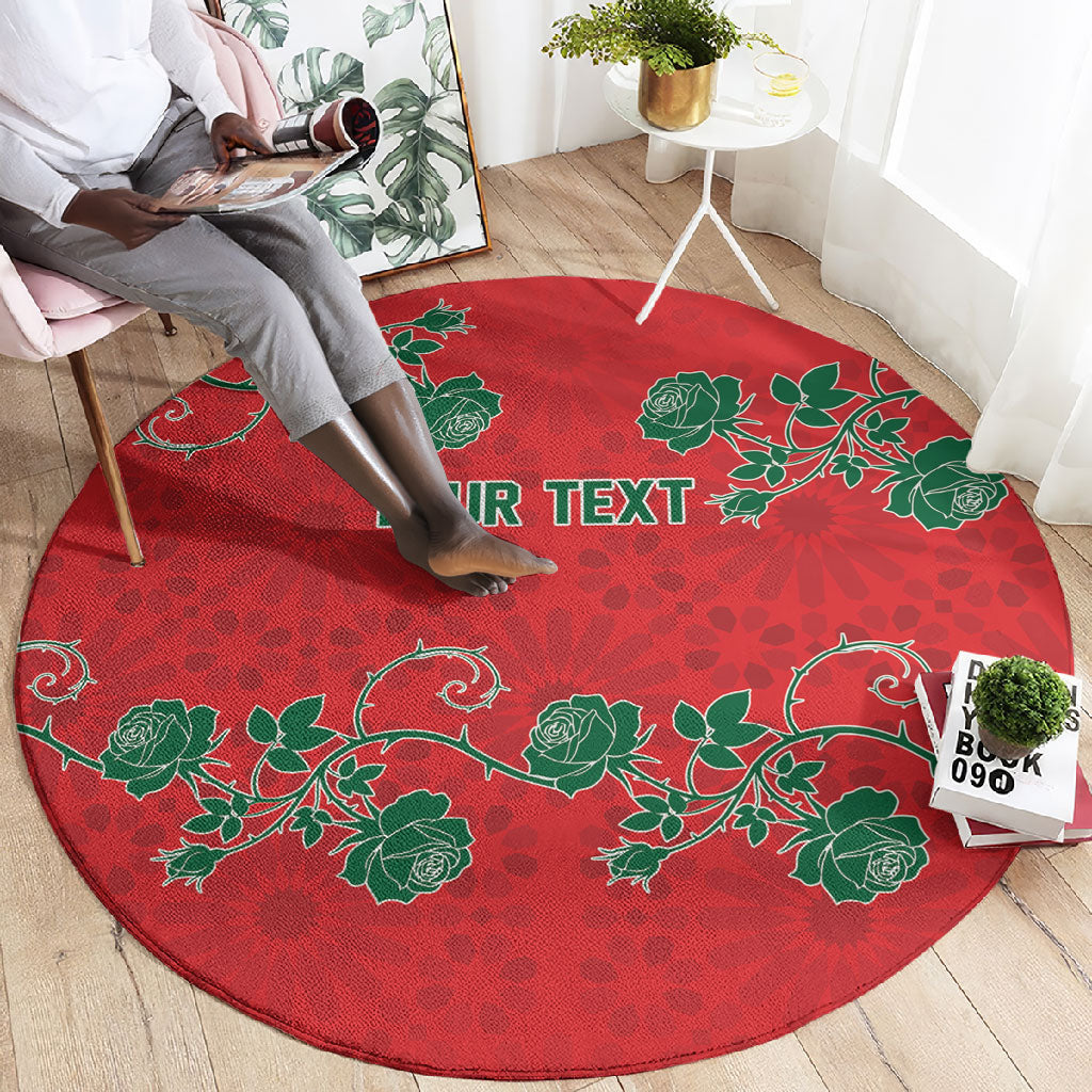 Custom Morocco Desert Rose Floral Round Carpet Africa Women’s Football Champion Series 2026