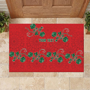 Custom Morocco Desert Rose Floral Rubber Doormat Africa Women’s Football Champion Series 2026