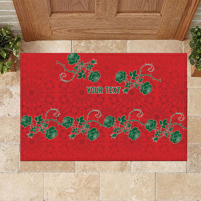 Custom Morocco Desert Rose Floral Rubber Doormat Africa Women’s Football Champion Series 2026
