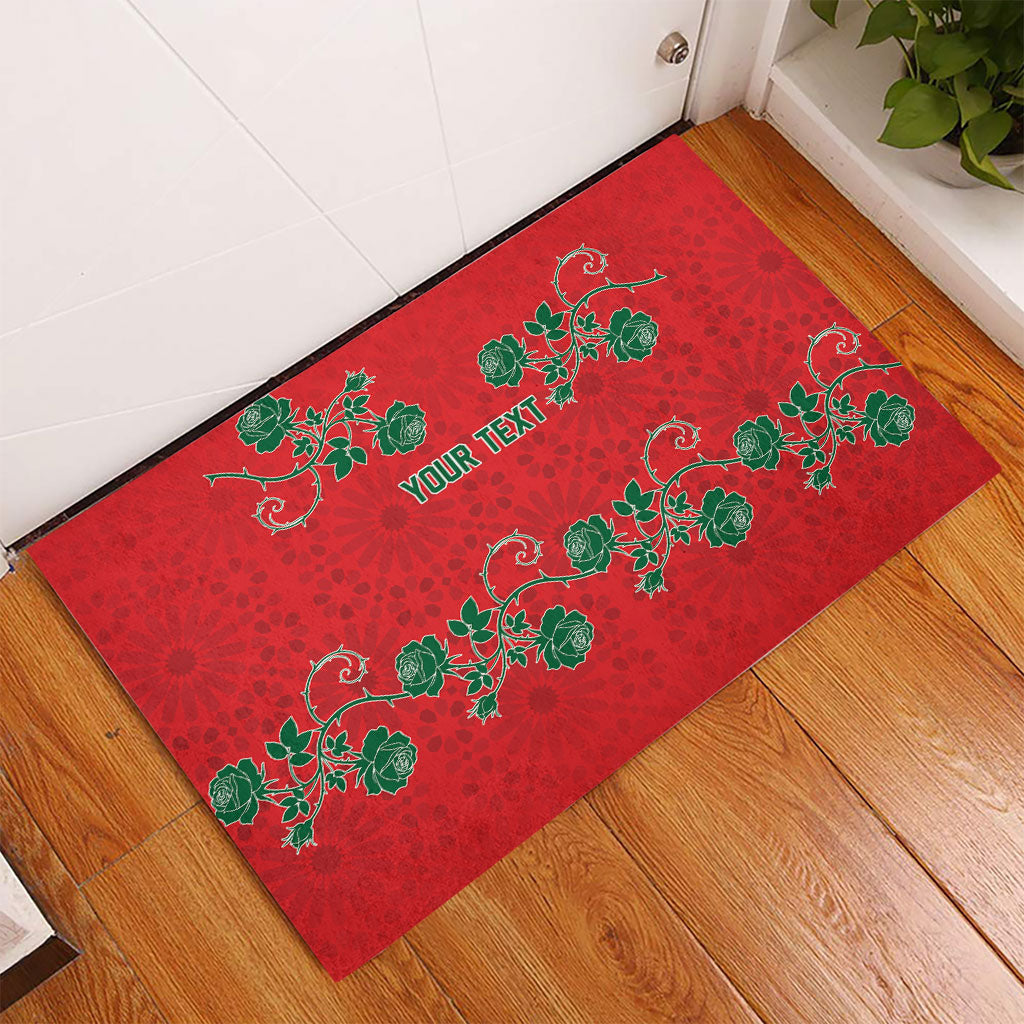 Custom Morocco Desert Rose Floral Rubber Doormat Africa Women’s Football Champion Series 2026