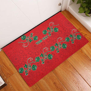 Custom Morocco Desert Rose Floral Rubber Doormat Africa Women’s Football Champion Series 2026