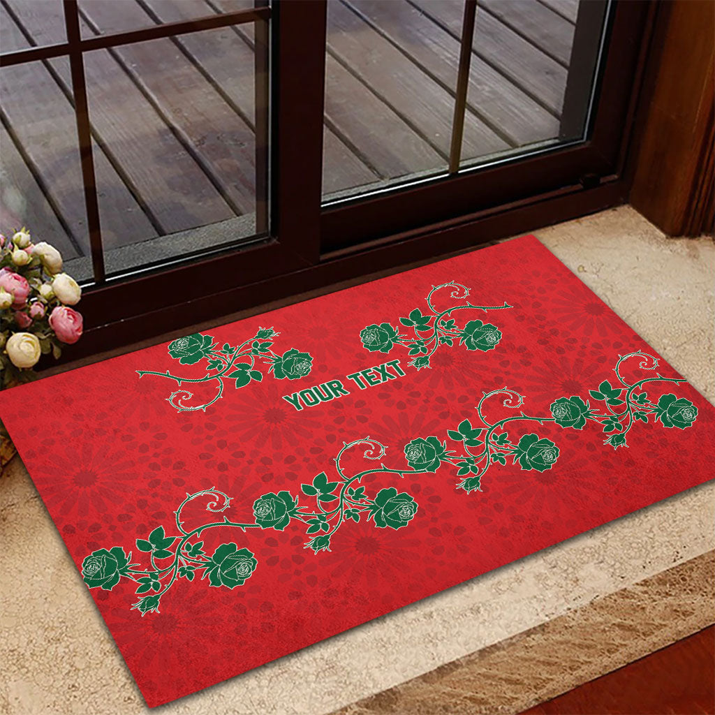 Custom Morocco Desert Rose Floral Rubber Doormat Africa Women’s Football Champion Series 2026