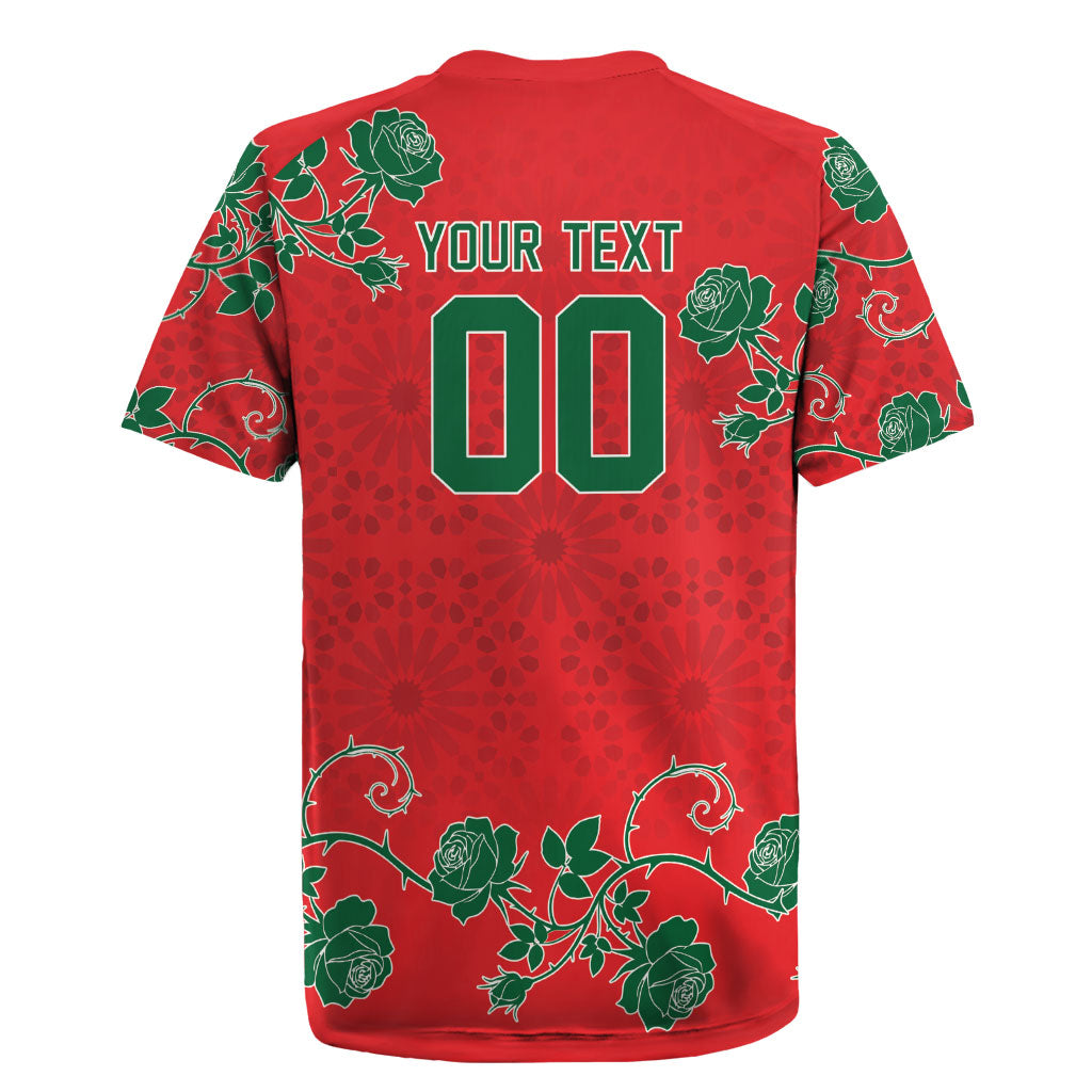 Custom Morocco Desert Rose Floral Rugby Jersey Africa Women’s Football Champion Series 2026