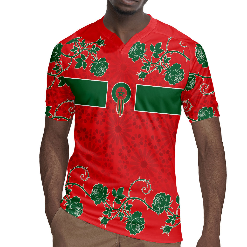 Custom Morocco Desert Rose Floral Rugby Jersey Africa Women’s Football Champion Series 2026