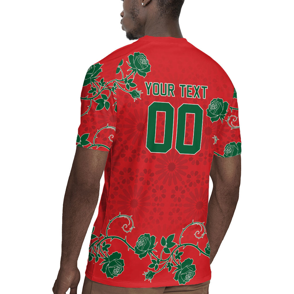 Custom Morocco Desert Rose Floral Rugby Jersey Africa Women’s Football Champion Series 2026
